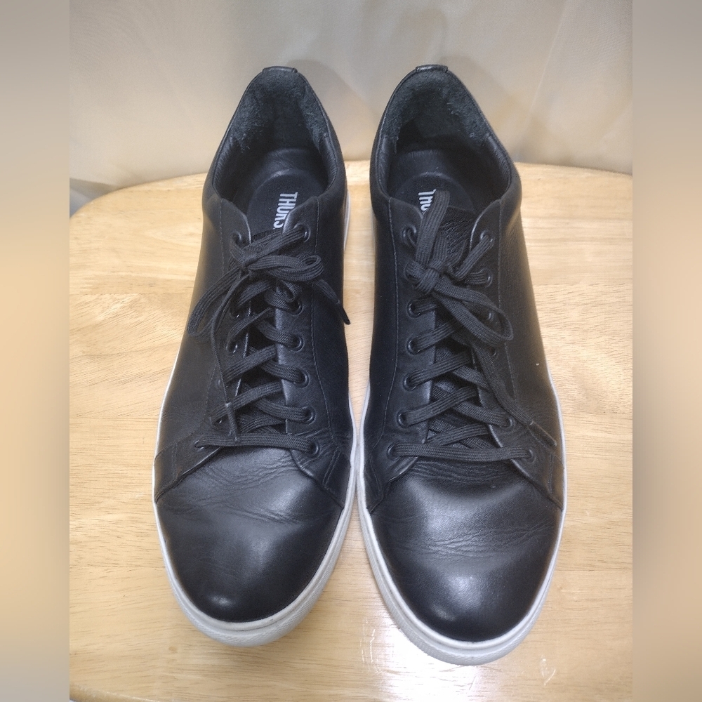 Thursday Everyday Premier Low Top Sneakers Men's Size 12Wide Black Leather Shoes